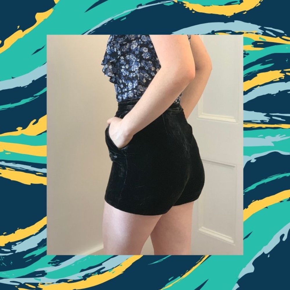 Jack Wills Velvet High-Rise Shorts